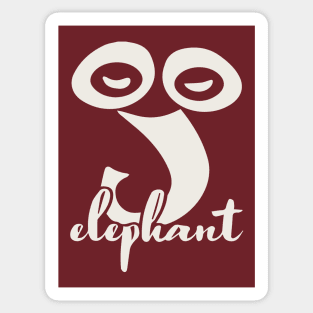 Artsy Elephant Abstraction - Minimalist Modern Art Sticker